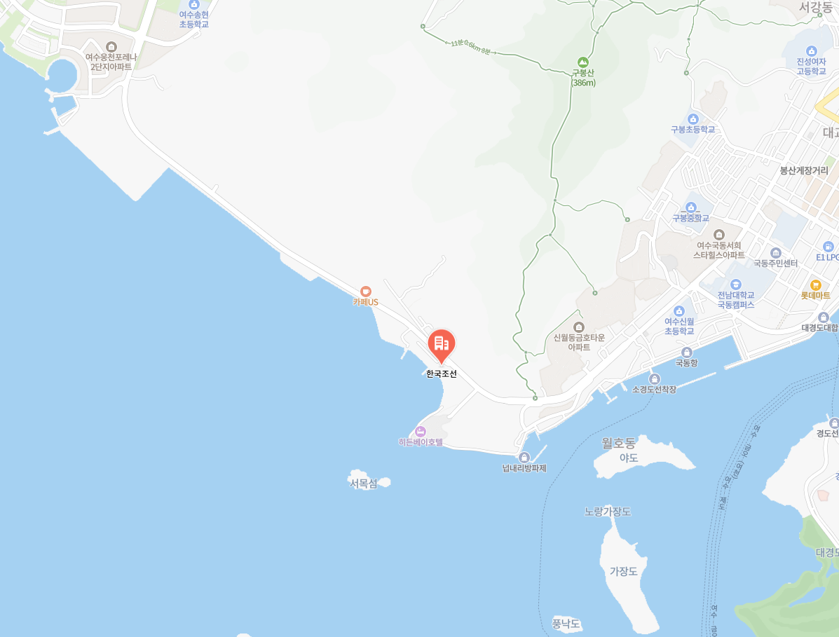 한국마린조선 위치 안내 지도 이미지